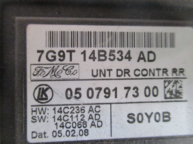 Блок комфорта Ford Mondeo 4 2007-2010     7G9T14B534AD на Ford Mondeo 4